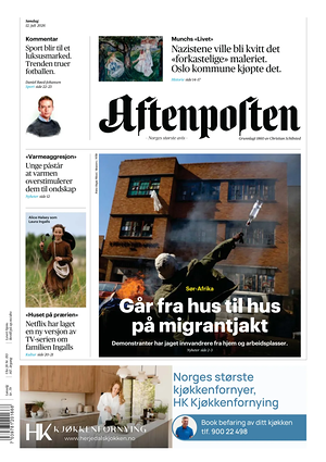Prima pagina Aftenposten di oggi - Quotidiano estero