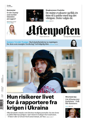 Prima pagina Aftenposten di oggi - Quotidiano estero