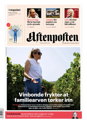 Prima pagina Aftenposten di oggi - Quotidiano estero