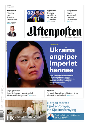 Prima pagina Aftenposten di oggi - Quotidiano estero