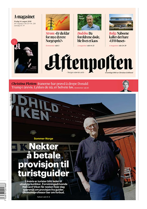 Prima pagina Aftenposten di oggi - Quotidiano estero