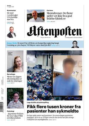 Prima pagina Aftenposten di oggi - Quotidiano estero