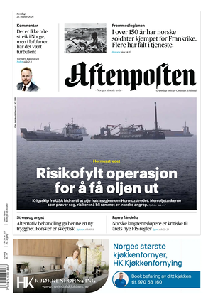 Prima pagina Aftenposten di oggi - Quotidiano estero