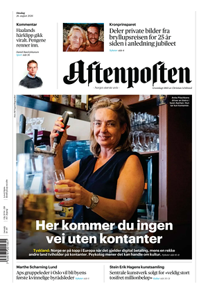 Prima pagina Aftenposten di oggi - Quotidiano estero