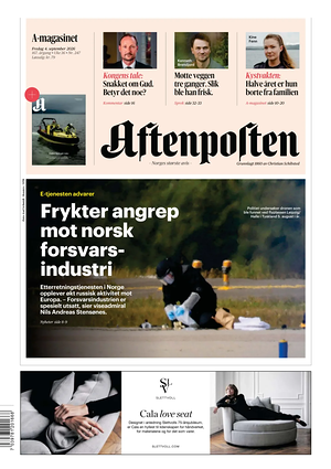 Prima pagina Aftenposten di oggi - Quotidiano estero