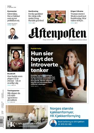 Prima pagina Aftenposten di oggi - Quotidiano estero