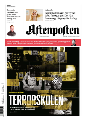 Prima pagina Aftenposten di oggi - Quotidiano estero