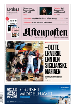 Prima pagina Aftenposten di oggi - Quotidiano estero