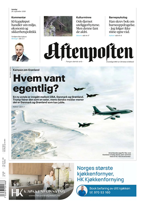 Prima pagina Aftenposten di oggi - Quotidiano estero