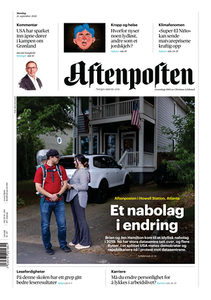 Prima pagina Aftenposten di oggi - Quotidiano estero