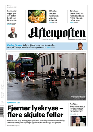 Prima pagina Aftenposten di oggi - Quotidiano estero
