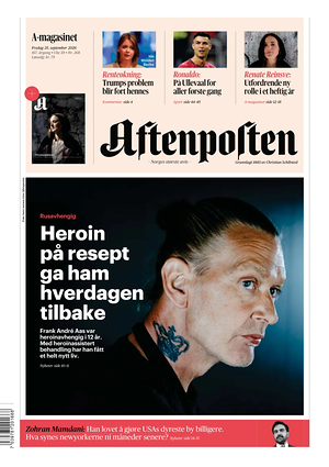 Prima pagina Aftenposten di oggi - Quotidiano estero