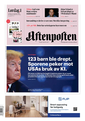 Prima pagina Aftenposten di oggi - Quotidiano estero
