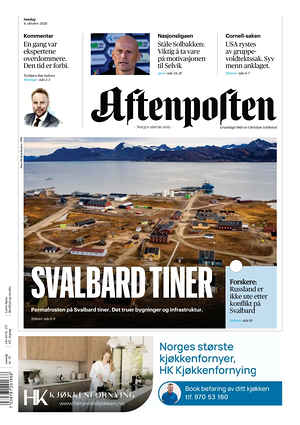 Prima pagina Aftenposten di oggi - Quotidiano estero