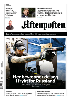 Prima pagina Aftenposten di oggi - Quotidiano estero