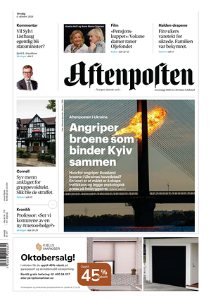 Prima pagina Aftenposten di oggi - Quotidiano estero