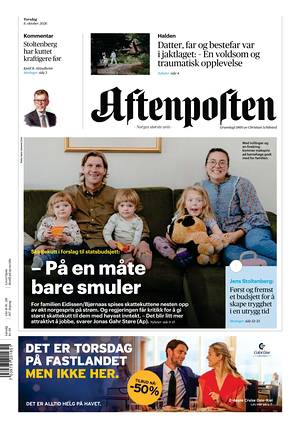 Prima pagina Aftenposten di oggi - Quotidiano estero