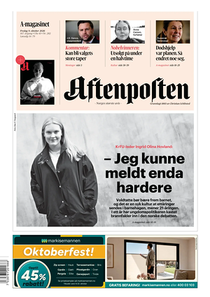 Prima pagina Aftenposten di oggi - Quotidiano estero