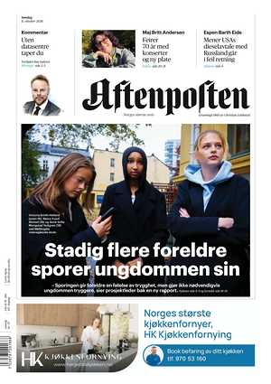 Prima pagina Aftenposten di oggi - Quotidiano estero