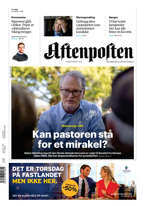 Prima pagina Aftenposten di oggi - Quotidiano estero