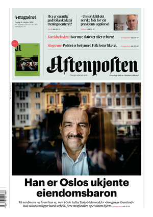 Prima pagina Aftenposten di oggi - Quotidiano estero