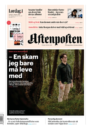 Prima pagina Aftenposten di oggi - Quotidiano estero