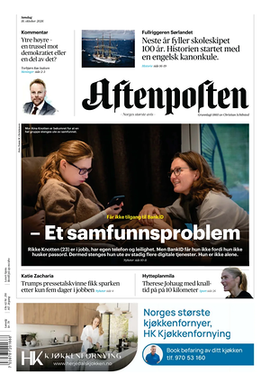Prima pagina Aftenposten di oggi - Quotidiano estero