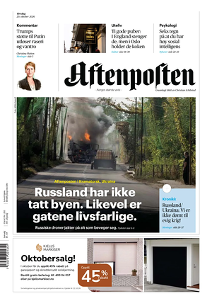 Prima pagina Aftenposten di oggi - Quotidiano estero