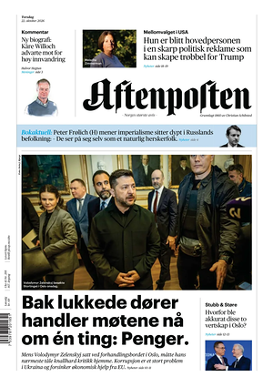 Prima pagina Aftenposten di oggi - Quotidiano estero