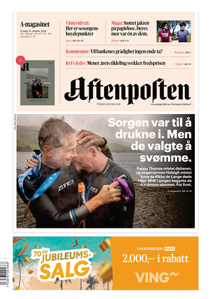 Prima pagina Aftenposten di oggi - Quotidiano estero