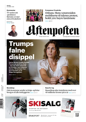 Prima pagina Aftenposten di oggi - Quotidiano estero
