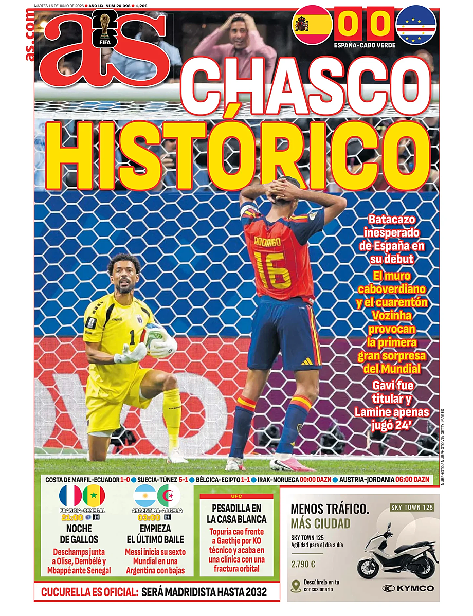 Portada AS de hoy - Quiosco 16 junio 2026
