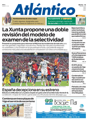 Prima pagina Atlántico di oggi - Quotidiano regional
