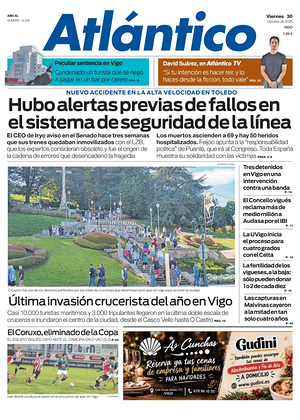 Prima pagina Atlántico di oggi - Quotidiano regional