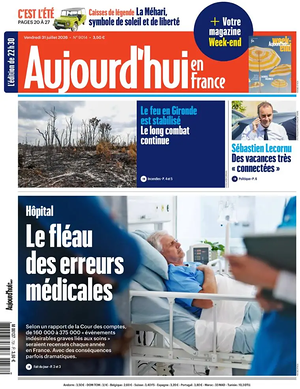 Une de Aujourd'hui en France du jour - Journal national