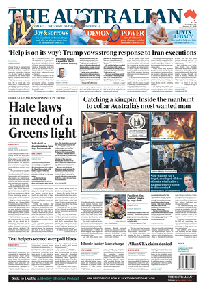 Prima pagina The Australian di oggi - Quotidiano estero