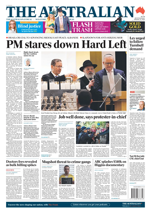 Prima pagina The Australian di oggi - Quotidiano estero