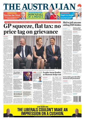 Prima pagina The Australian di oggi - Quotidiano estero