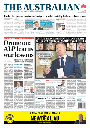 Prima pagina The Australian di oggi - Quotidiano estero