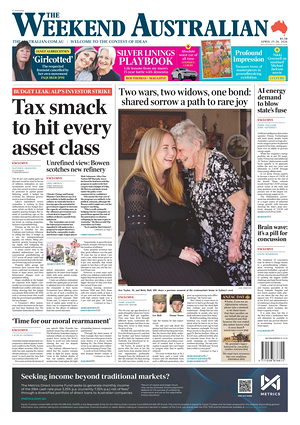 Prima pagina The Australian di oggi - Quotidiano estero