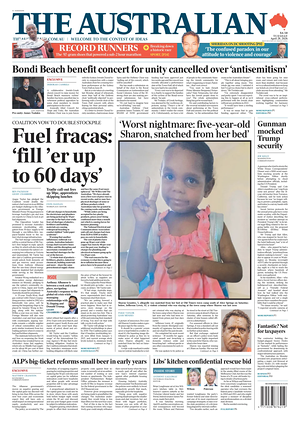 The Australian prima pagina