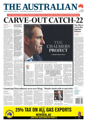 Prima pagina The Australian di oggi - Quotidiano estero