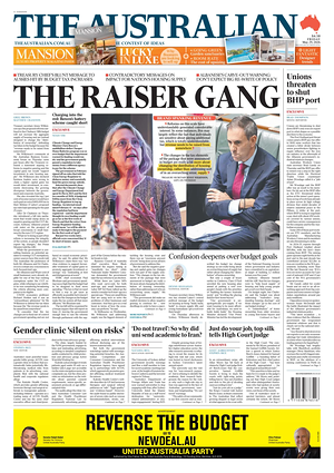 Prima pagina The Australian di oggi - Quotidiano estero