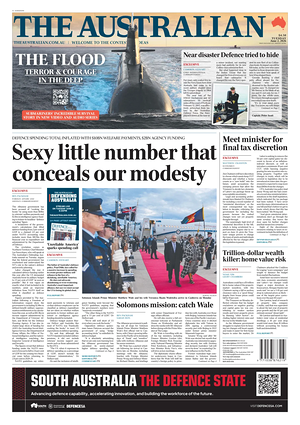 Prima pagina The Australian di oggi - Quotidiano estero
