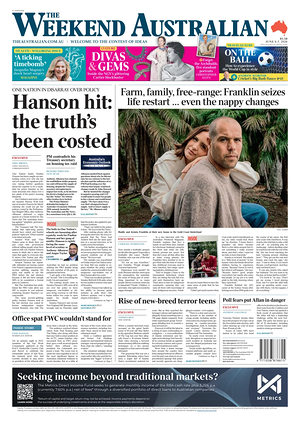 Prima pagina The Australian di oggi - Quotidiano estero
