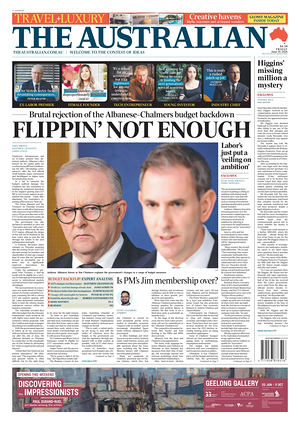 Prima pagina The Australian di oggi - Quotidiano estero