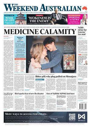 Prima pagina The Australian di oggi - Quotidiano estero