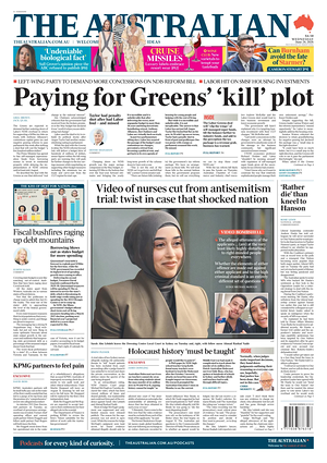 Prima pagina The Australian di oggi - Quotidiano estero