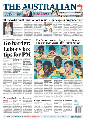 Prima pagina The Australian di oggi - Quotidiano estero