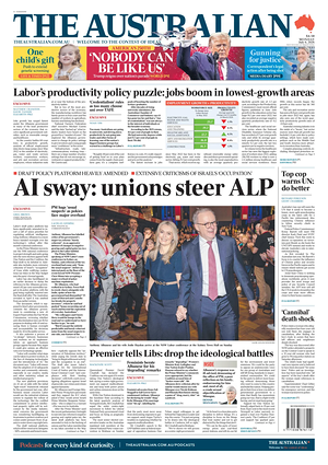 Prima pagina The Australian di oggi - Quotidiano estero
